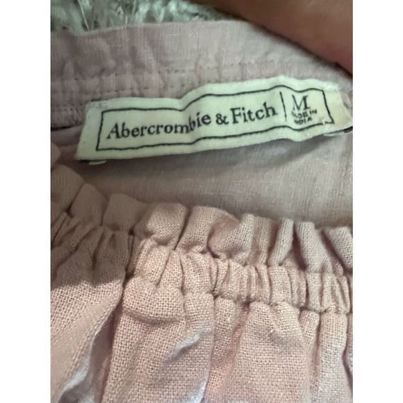 Abercrombie & Fitch Ruffle Poplin Top Womens Size Medium - Picture 3 of 4